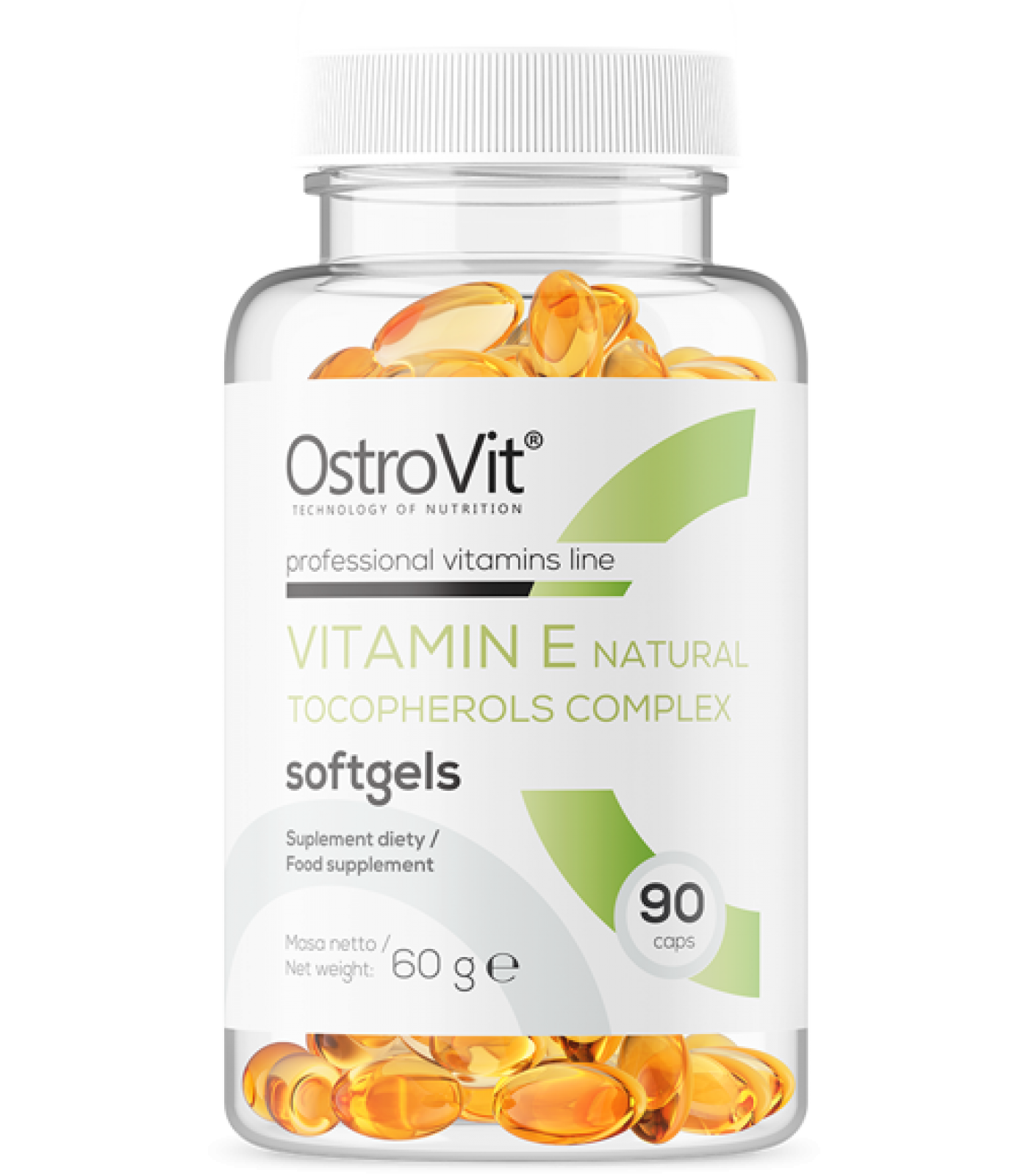 OstroVit Vitamin E / Natural Tocopherols Complex / 90softgels